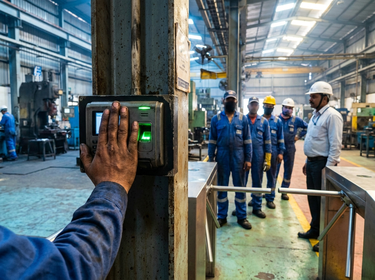 Payroll error reduction achieved through biometric attendance