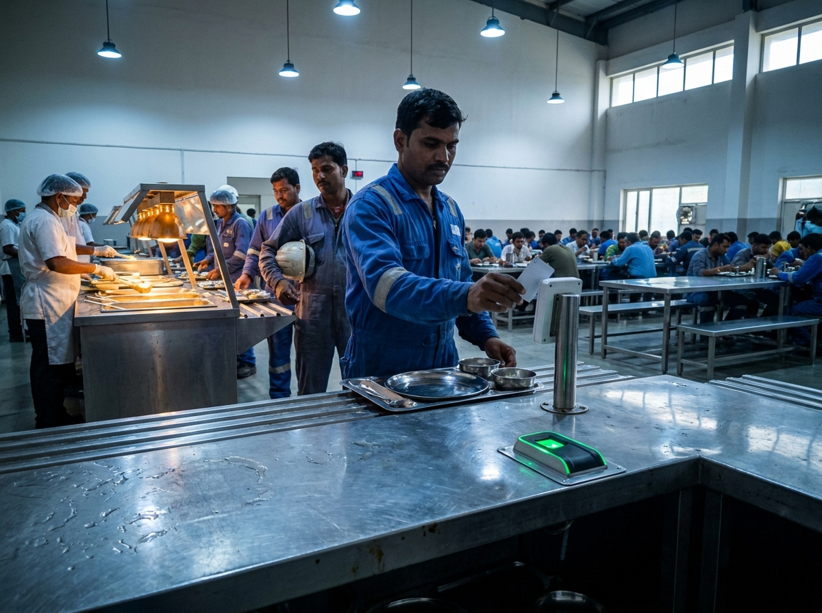 Canteen management with biometric identity