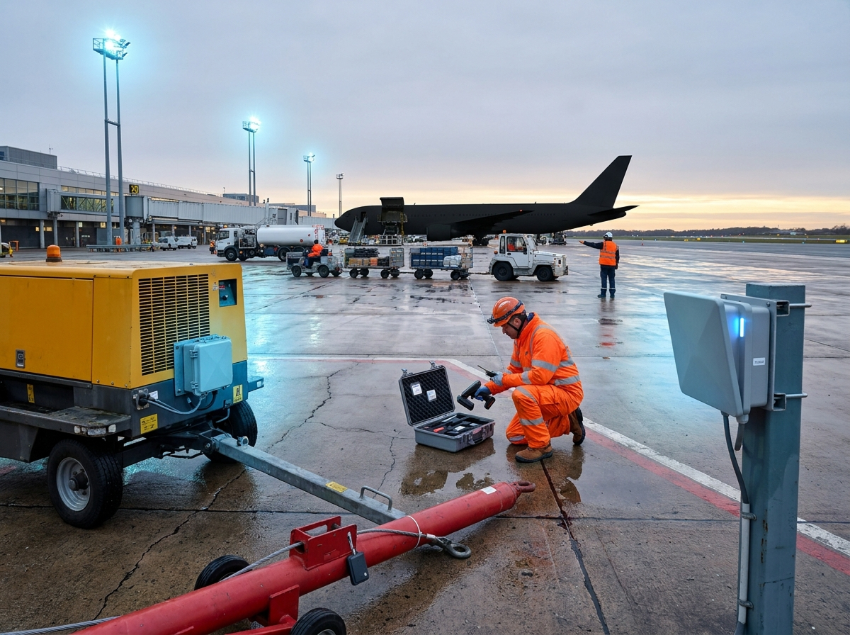 Aviation ground support asset tracking