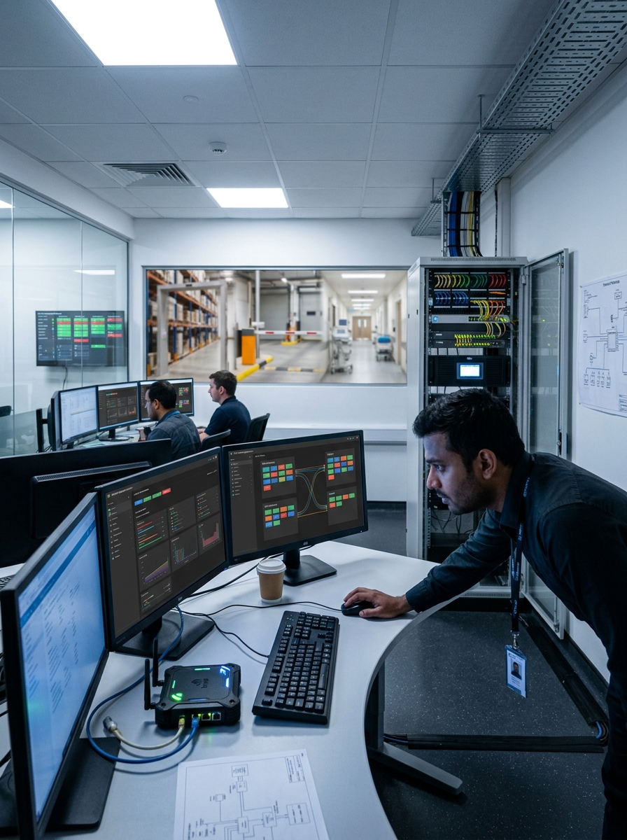RFID system integration â€” data flowing into dashboards and enterprise systems