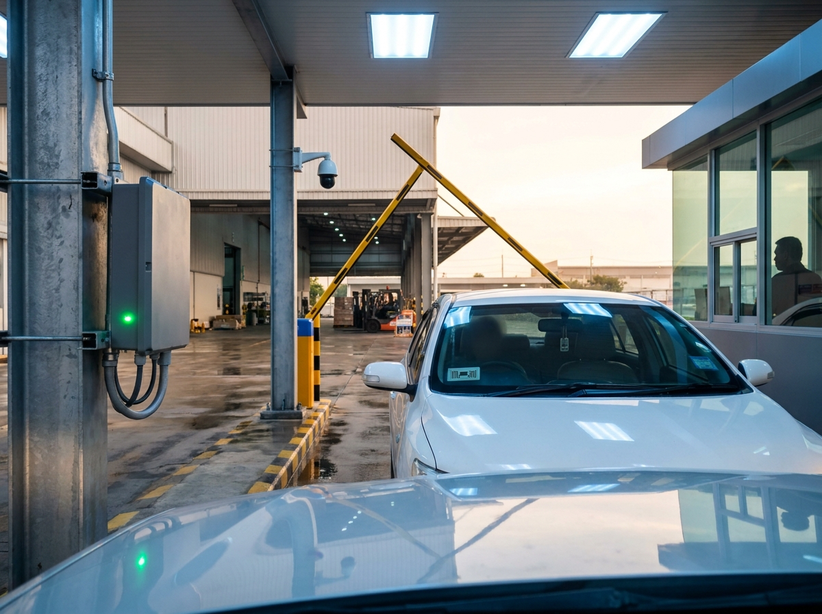 RFID vehicle access control at gate